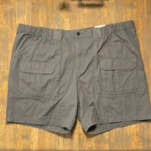 NWT Croft and Barrow Big & Tall Gray Cago Shorts Sz 52